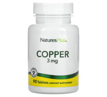 Nature's Plus, Медь, 3 мг, 90 таблеток