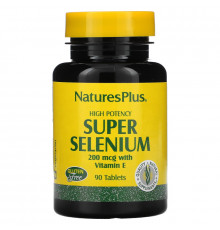 Nature's Plus, Super Selenium, супер селен, 200 мкг, 90 таблеток