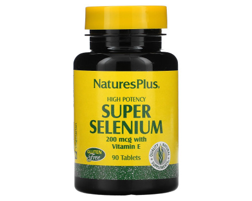 Nature's Plus, Super Selenium, супер селен, 200 мкг, 90 таблеток Nature's Plus, Super Selenium, супер селен, 200 мкг, 90 таблеток
