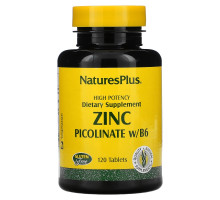 Nature's Plus, Пиколинат цинка с витамином B-6, 120 таблеток