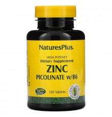 Nature's Plus, Пиколинат цинка с витамином B-6, 120 таблеток
