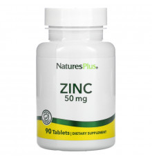 Nature's Plus, Цинк, 50 мг, 90 таблеток