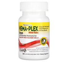 NaturesPlus, Hema-Plex, Iron with Essential Nutrients for Healthy Red Blood Cells, 60 Slow Release Mini Tabs