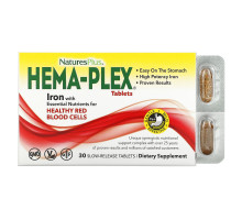 Nature's Plus, Гема-Плекс, 30 таблеток с длительным высвобождением