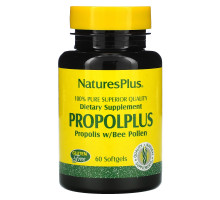 Nature's Plus, Propolplus, прополис с пчелиной пыльцой, 60 капсул