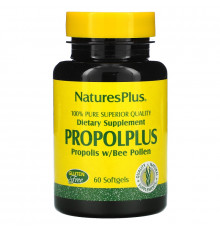 Nature's Plus, Propolplus, прополис с пчелиной пыльцой, 60 капсул
