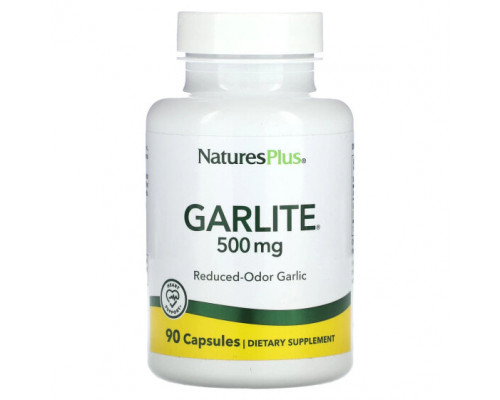 Чеснок NaturesPlus, Гарлит, 500 мг, 90 капсул Чеснок NaturesPlus, Гарлит, 500 мг, 90 капсул