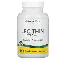 Nature's Plus, Лецитин, 1200 мг, 90 мягких капсул