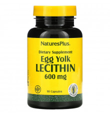 Nature's Plus, Egg Yolk Lecithin, 600 mg, 90 Vegetarian Capsules