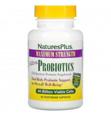 Nature's Plus, Ультрапробиотики, 40 млрд жизнеспособных клеток, 60 вегетарианских капсул