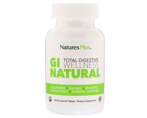 Nature's Plus, Total Digestive Wellness, GI Natural, 90 Bi-Layered Tablets Nature's Plus, Total Digestive Wellness, GI Natural, 90 Bi-Layered Tablets