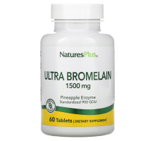 Nature's Plus, Bromelain Supplement 1500 (бромелайновая добавка), максимальная эффективность, 60 таблеток
