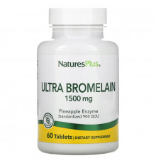 Nature's Plus, Bromelain Supplement 1500 (бромелайновая добавка), максимальная эффективность, 60 таблеток