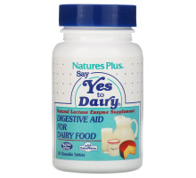 Nature's Plus, Say Yes to Dairy, Digestive Aid For Dairy Food, 50 Chewable Tablets