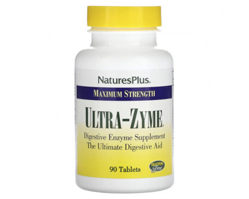 Пищеварительные ферменты NaturesPlus, Максимальная сила действия, Ultra-Zyme, 90 таблеток Пищеварительные ферменты NaturesPlus, Максимальная сила действия, Ultra-Zyme, 90 таблеток