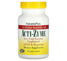 Для пищеварительной системы NaturesPlus, Acti-Zyme, средство для улучшения пищеварения, 90 веганских капсул