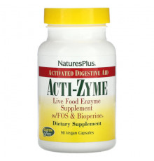 Для пищеварительной системы NaturesPlus, Acti-Zyme, средство для улучшения пищеварения, 90 веганских капсул