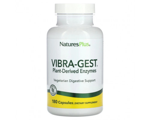 Пищеварительные ферменты NaturesPlus, Vibra-Gest`` 180 капсул Пищеварительные ферменты NaturesPlus, Vibra-Gest`` 180 капсул