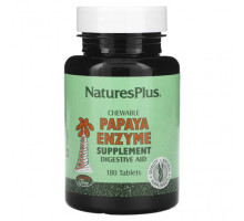 Для пищеварительной системы NaturesPlus, Жевательная добавка с ферментами папайи, 180 таблеток