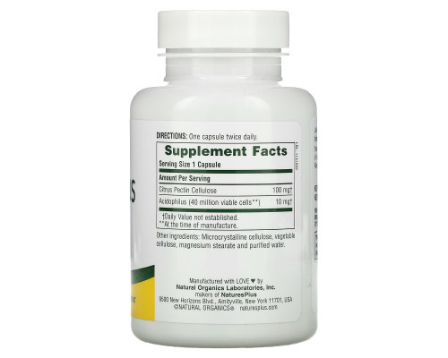 Nature's Plus, Лактобактерии Ацидофилус, 90 Капсул Nature's Plus, Лактобактерии Ацидофилус, 90 Капсул