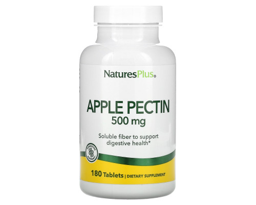 Nature's Plus, Яблочный пектин, 500 мг, 180 таблеток Nature's Plus, Яблочный пектин, 500 мг, 180 таблеток