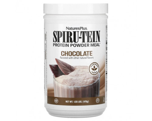 Для похудения и контроля веса NaturesPlus, Протеиновый порошок Spiru-tein, шоколадный, 476 г (1,05 фунта) Для похудения и контроля веса NaturesPlus, Протеиновый порошок Spiru-tein, шоколадный, 476 г (1,05 фунта)