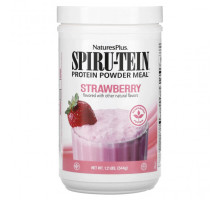 Для похудения и контроля веса NaturesPlus, Протеиновый порошок Spiru-Tein, со вкусом клубники, 544 г (1,2 фунта)