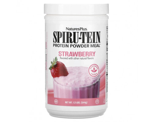 Для похудения и контроля веса NaturesPlus, Протеиновый порошок Spiru-Tein, со вкусом клубники, 544 г (1,2 фунта) Для похудения и контроля веса NaturesPlus, Протеиновый порошок Spiru-Tein, со вкусом клубники, 544 г (1,2 фунта)