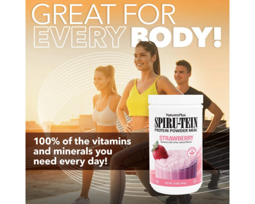 Для похудения и контроля веса NaturesPlus, Протеиновый порошок Spiru-Tein, со вкусом клубники, 544 г (1,2 фунта) Для похудения и контроля веса NaturesPlus, Протеиновый порошок Spiru-Tein, со вкусом клубники, 544 г (1,2 фунта)