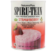 Nature's Plus, Spiru-Tein, энергетический продукт с высоким содержанием белка, со вкусом клубники, 2,4 фунта (1088 г)