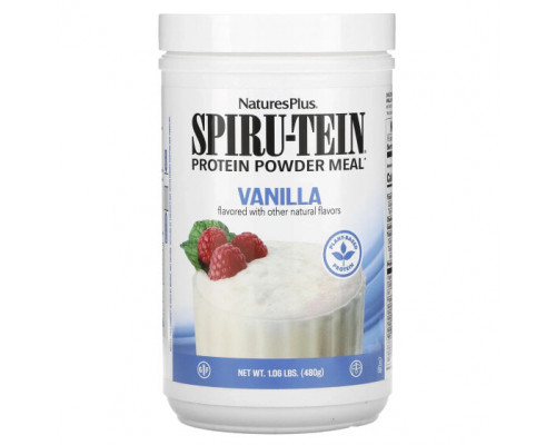 Для похудения и контроля веса NaturesPlus, Spiru-Tein, протеиновый порошок, ваниль, 480 г (1,06 фунта) Для похудения и контроля веса NaturesPlus, Spiru-Tein, протеиновый порошок, ваниль, 480 г (1,06 фунта)