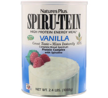 Nature's Plus, Spiru-Tein, энергетический продукт с высоким содержанием белка, со вкусом ванили, 2,4 фунта (1088 г)