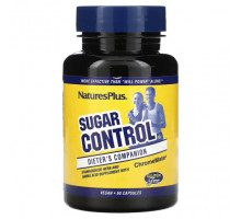 Для сердца и сосудов NaturesPlus, Sugar Control, Dieter's Companion, 60 капсул