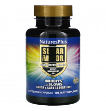 Nature's Plus, Sugar Armor, блокатор сахара, средство для похудения, 60 растительных капсул
