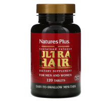 Nature's Plus, Ультра Волосы, устойчивое высвобождение для мужчин и женщин, 120 таблеток