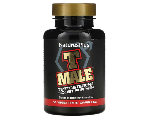 NaturesPlus, T Male, Testosterone Boost For Men, 60 Vegetarian Capsules NaturesPlus, T Male, Testosterone Boost For Men, 60 Vegetarian Capsules