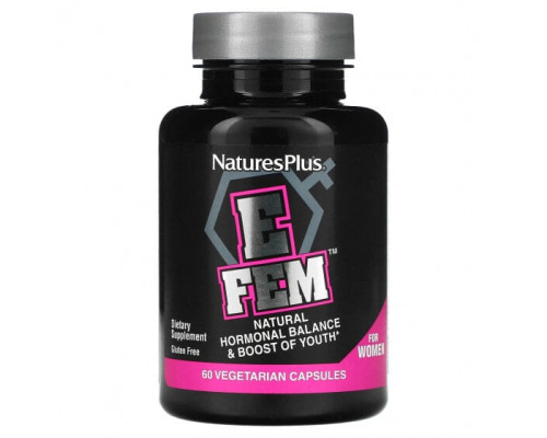Регуляция гормонального фона E Fem for Women, Natural Hormonal Balance & Boost of Youth, 60 Vegetarian Capsules Регуляция гормонального фона E Fem for Women, Natural Hormonal Balance & Boost of Youth, 60 Vegetarian Capsules