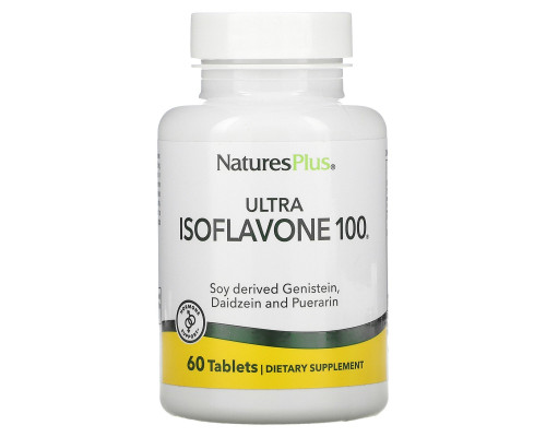 Nature's Plus, Ультра изофлавон 100, 60 вегетарианских капсул Nature's Plus, Ультра изофлавон 100, 60 вегетарианских капсул