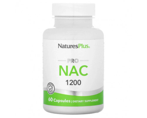 Антиоксиданты NaturesPlus, Pro NAC 1200`` 60 капсул Антиоксиданты NaturesPlus, Pro NAC 1200`` 60 капсул
