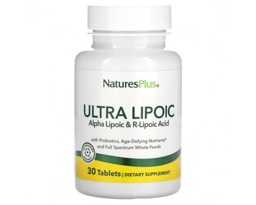 Антиоксиданты NaturesPlus, Ultra Lipoic, 30 таблеток Антиоксиданты NaturesPlus, Ultra Lipoic, 30 таблеток