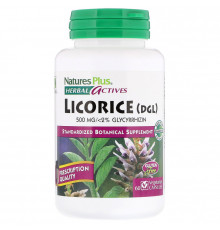 Nature's Plus, Herbal Actives, лакрица (ДГЛ), 60 растительных капсул