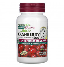 Nature's Plus, Herbal Actives, Ultra Cranberry 1500, 1,500 mcg, 30 Vegetarian Tablets
