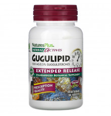 Nature's Plus, Herbal Actives, Gugulipid, Extended Release, 1,000 mg, 30 Vegetarian Tablets