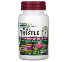 Nature's Plus, Herbal Actives, Молочный чертополох, с продлённым высвобождением, 500 мг, 30 таблеток