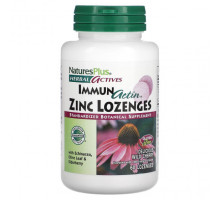 От гриппа и простуды Herbal Actives, Immun Actin, Zinc Lozenges, Wild Cherry, 60 Lozenges