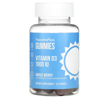 NaturesPlus, Vitamin D3 Gummies, Mixed Berry, 1,000 IU, 60 Gummies