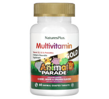 NaturesPlus, Source of Life, Animal Parade Gold, жевательные мультивитамины с микроэлементами для детей, в ассортименте, 60 таблеток в форме животных