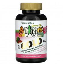 Nature's Plus, Source of Life, Animal Parade Gold, Children's Chewable Multi-Vitamin & Mineral, Watermelon, 120 Animal-Shaped Tablets