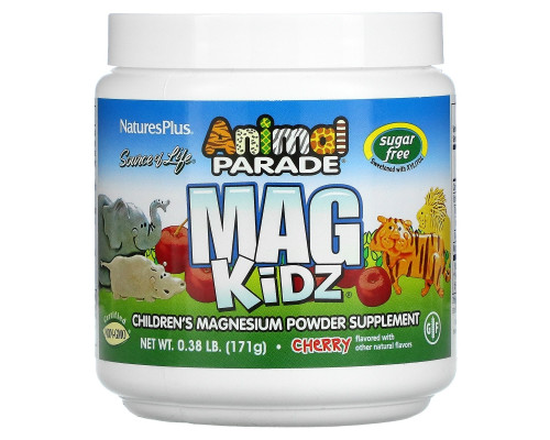 Nature's Plus, "Парад зверей" Mag Kidz, магний для детей, вкус натуральной вишни, 0,37 ф (171 г) Nature's Plus, "Парад зверей" Mag Kidz, магний для детей, вкус натуральной вишни, 0,37 ф (171 г)