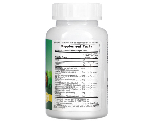 Nature's Plus, Source of Life, Animal Parade, детские жевательные конфеты Tummy Zyme, со вкусом природных тропических фруктов, 90 конфет Nature's Plus, Source of Life, Animal Parade, детские жевательные конфеты Tummy Zyme, со вкусом природных тропических фруктов, 90 конфет